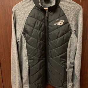 New Balance Heathered Gray and Black Jacket size Large